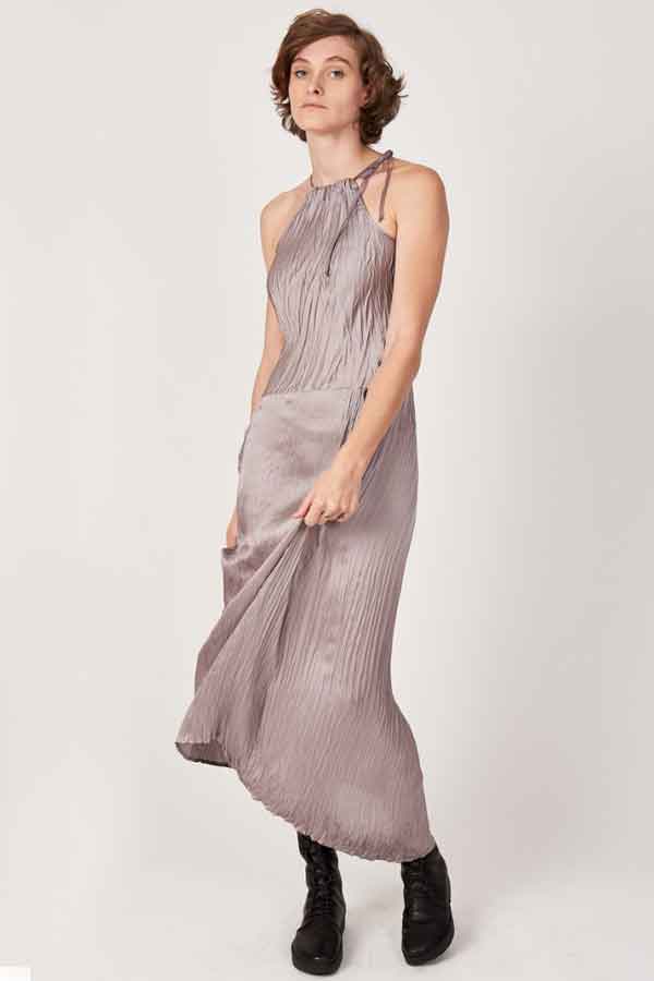 CAROL YOUNG Twisted Lavender Dress ethical sustainable good fashion guide ECOLOOKBOOK