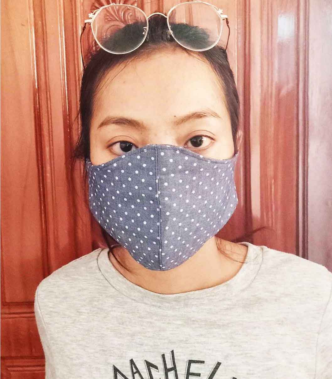 Reusable organic cotton face mask sustainable fashion TONLE