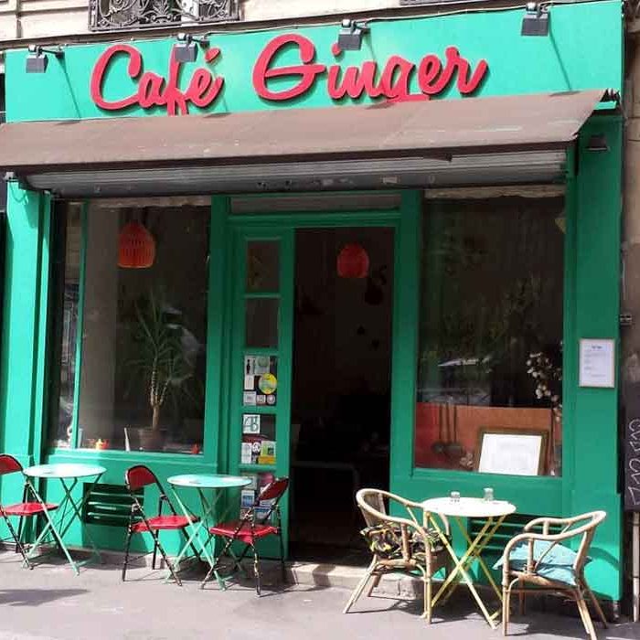 Going out eco in Paris vegan gluten free Cafe Ginger